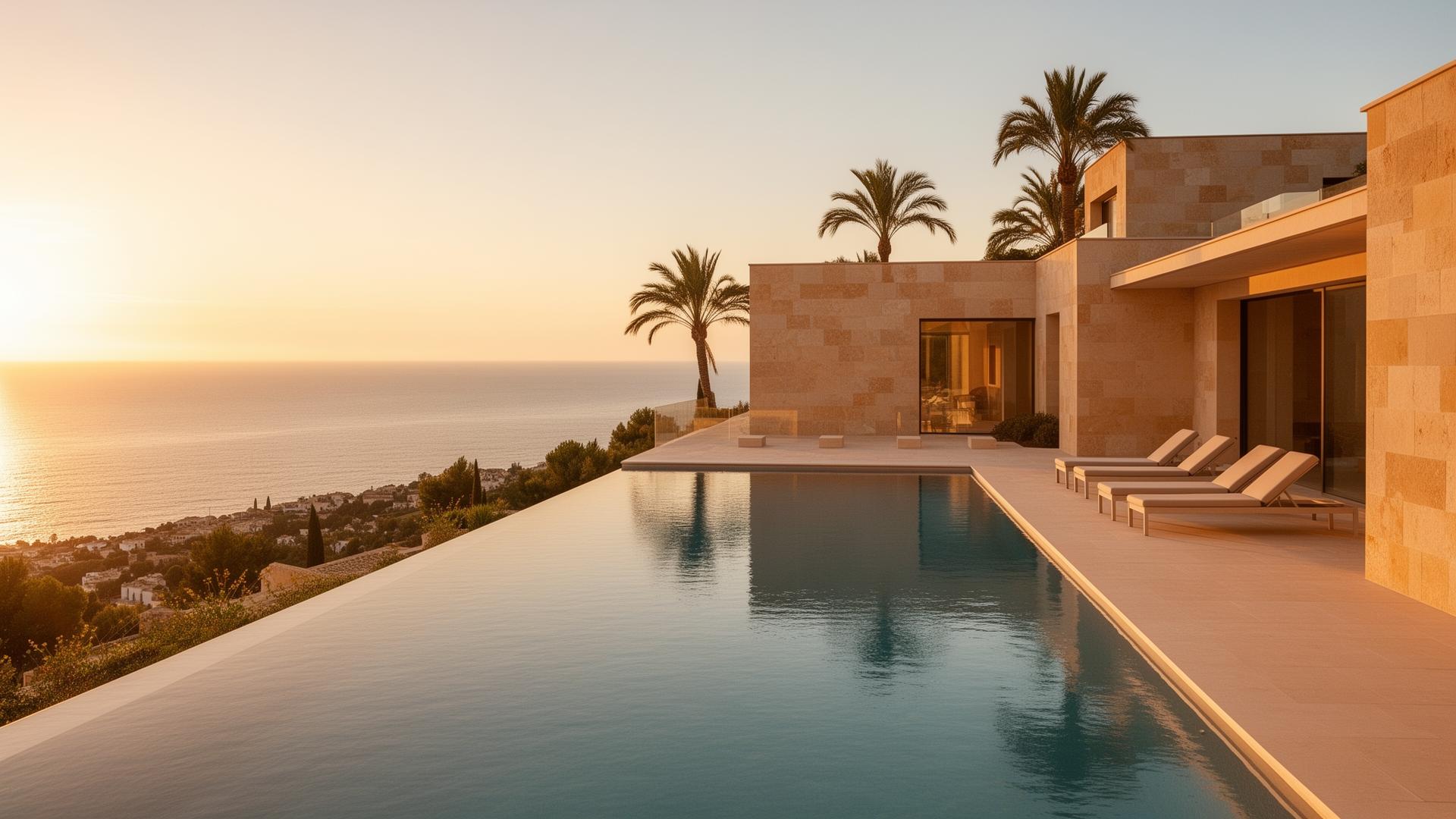 Luxusvilla auf Mallorca mit Infinity-Pool und Meerblick
